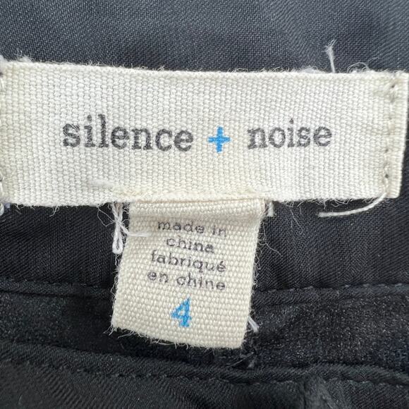 Silence + Noise (4) Womens Black White Floral Tapered Skinny Crop Ankle Pants - Picture 7 of 8